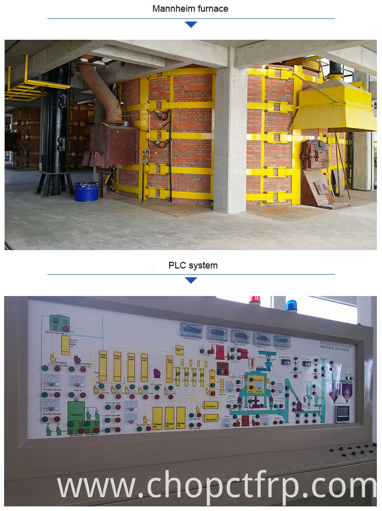 SOP K2SO4 Potassium Sulfate mannheim furnace line 20000T/year